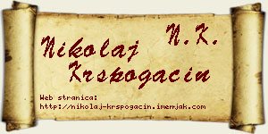 Nikolaj Krspogačin vizit kartica